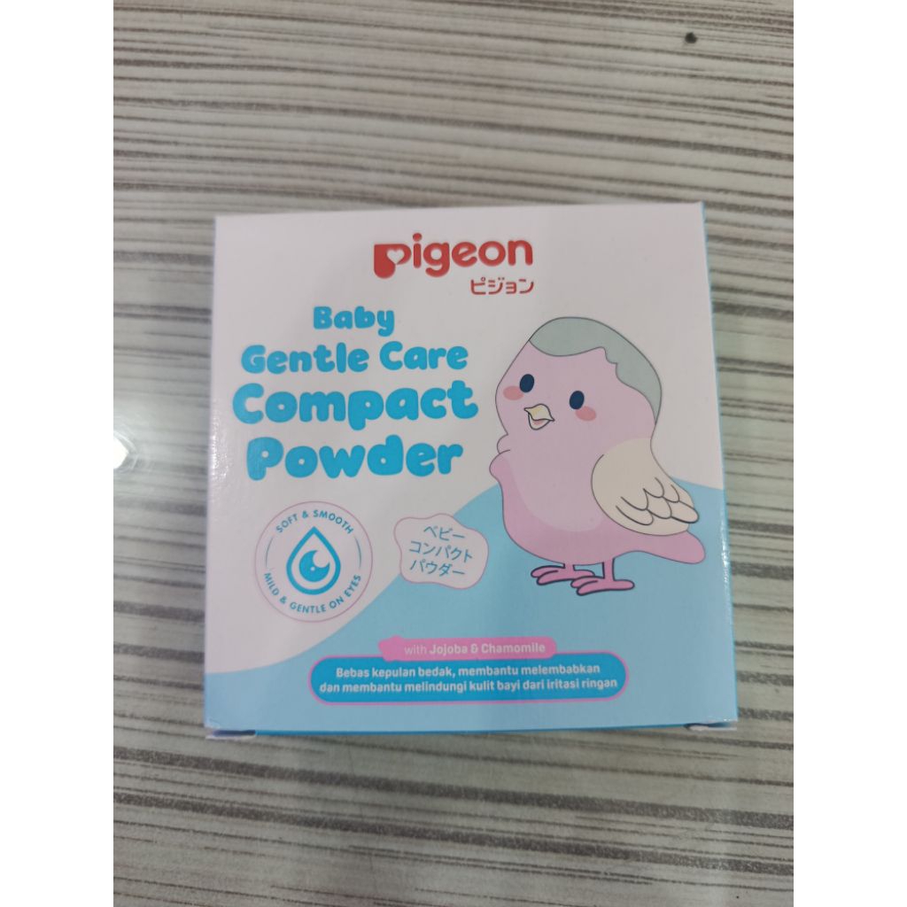 Pigeon Baby Powder Compact & Refill + Puff/ Bedak Bayi Padat 45 g (133 121,122)