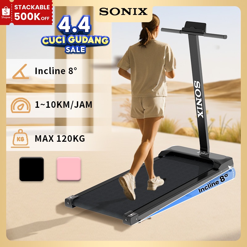 Sonix Treadmill Incline T Model Sport Treadmill Sudut 8 Sudut Electric Low Watt Dapat Dilipat Runnin