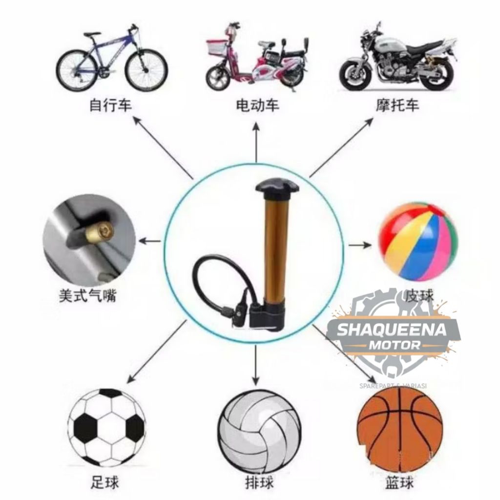 Pompa Angin Mini Pompa Angin Ban Sepeda Pompa Sepeda Portable