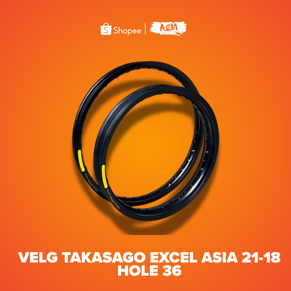 Takasago Excel Asia Ring 21-18 Lubang 36 Velg Motor Trail Adventure CRF KLX WR 155 Original Malaysia