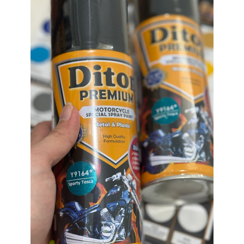 Pilox Diton Premium Paket Sporty Tosca* / Biru Tosca || Cat Semprot Body Motor Rangka Motor&Velg Mot