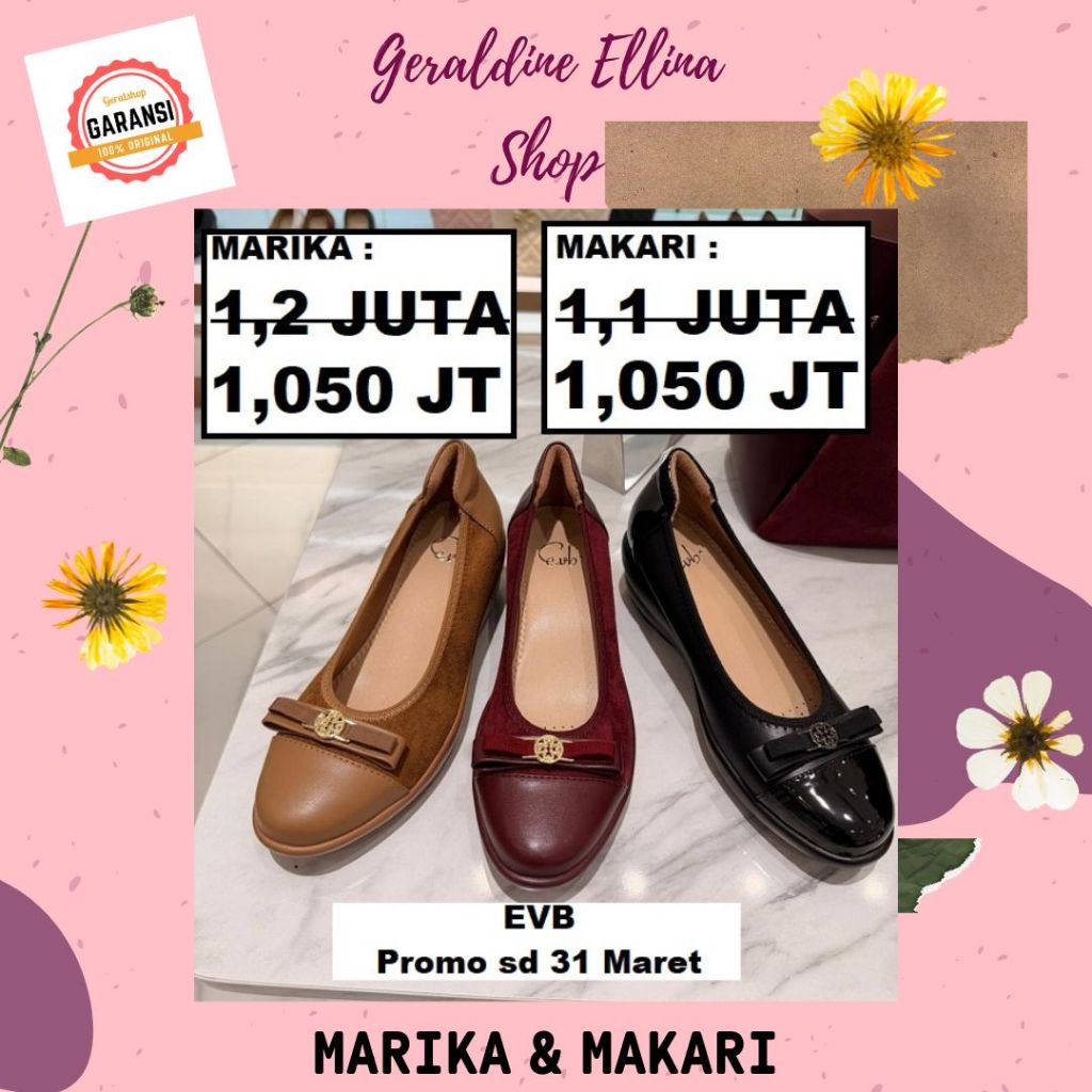 Sepatu wedges wanita EVB original sale seri MARIKA