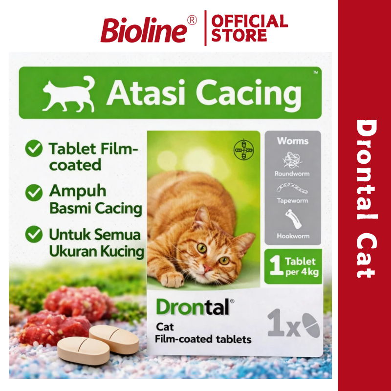 Drontal Cat Obat Cacing untuk Kucing Dewasa & Kucing Anak | Anti Cacing, Obat Cacing Kucing Terbaik,