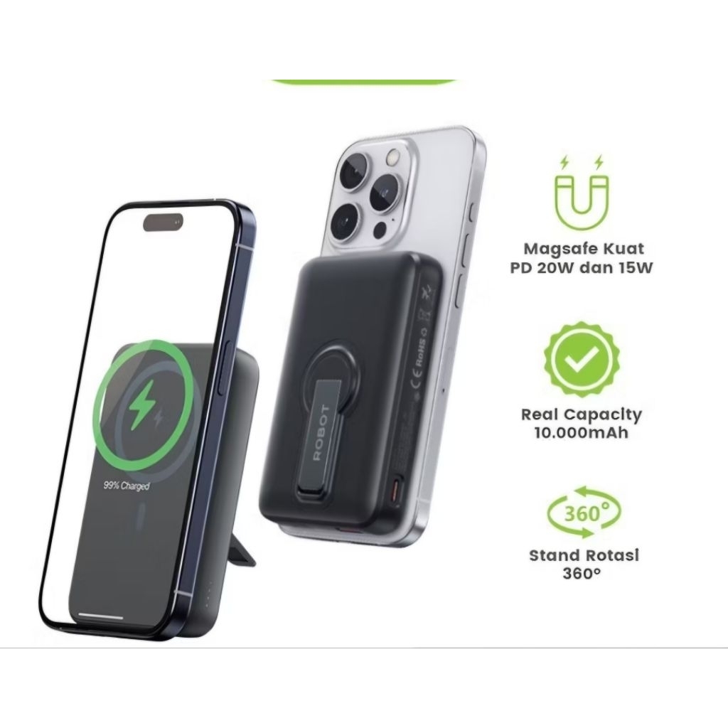 robot rt15 powerbank 10000mah / powerbank robot 10000mah rt15 / powerbank 10000mah robot rt15