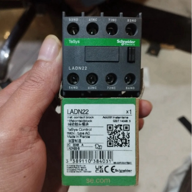 Kontak bantu kontaktor LADN22 2NO 2NC Auxiliary schneider