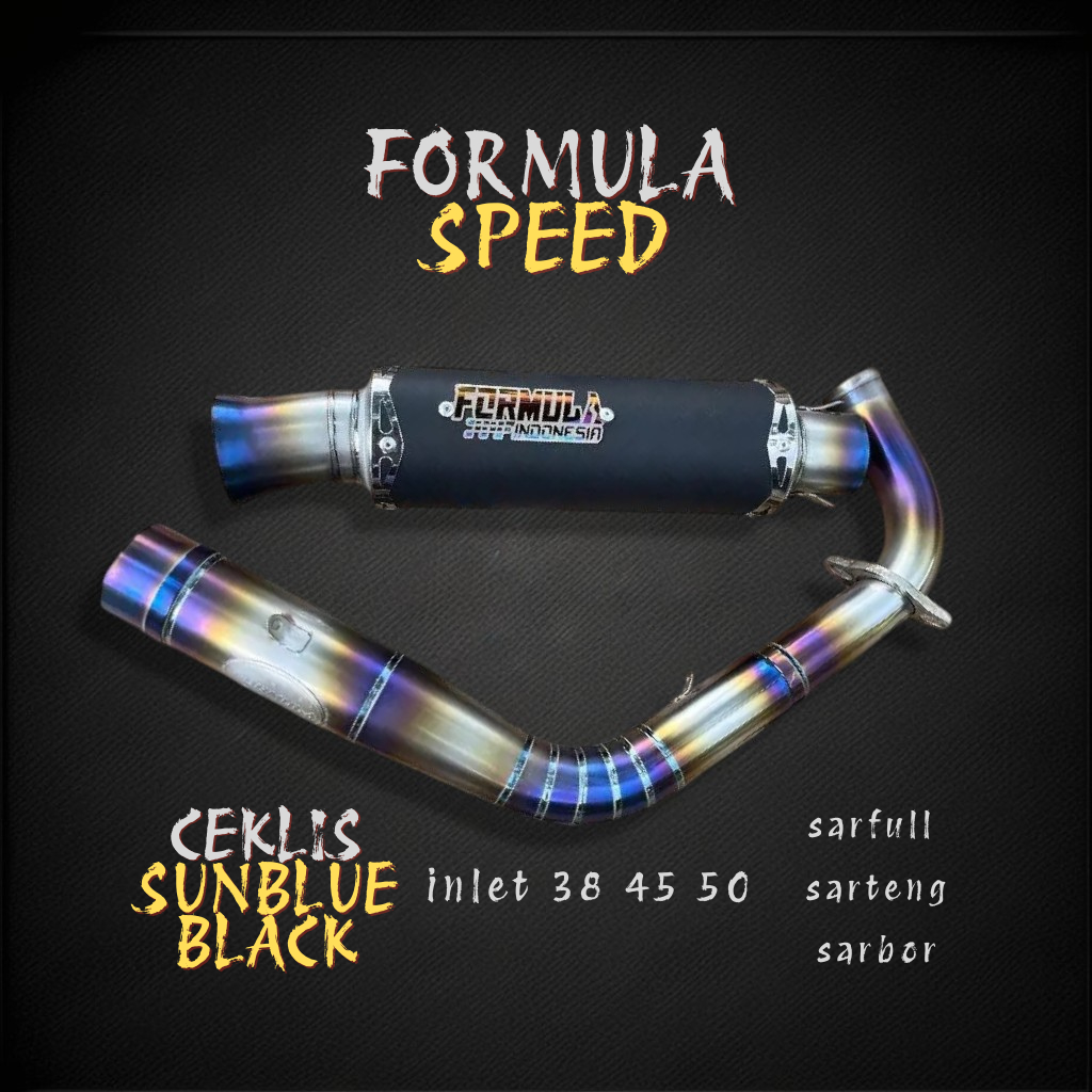 Knalpot Racing Original Formula Speed Indonesia Ceklis Sunblue Black Pnp Beat Vario Nmax Scoopy Dll.