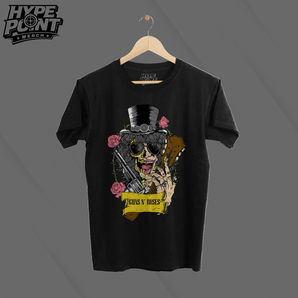 Kaos GUNS N ROSES 100% original | T-Shirt GUNS N ROSES motif 2 ori | kaos sablon premium termurah te