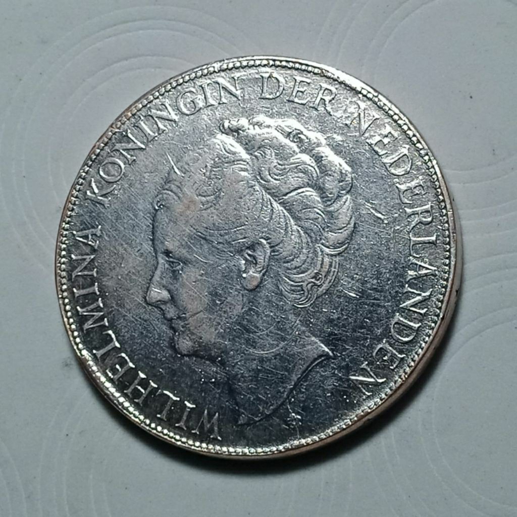 LANGKA  2,5 GULDEN WIHELMINA 1930 BESAR 3,8 CM KOLEKSI KUNO  BANYAK DICARI KOLEKTOR Stok Terakhir