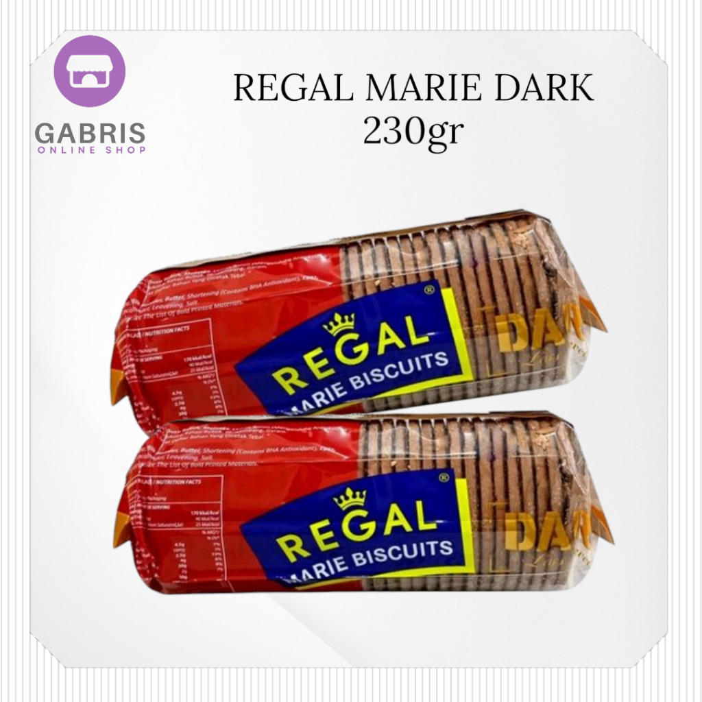 Regal Marie Biskuit Dark 230gr / Regal Dark / Marie Biskuit