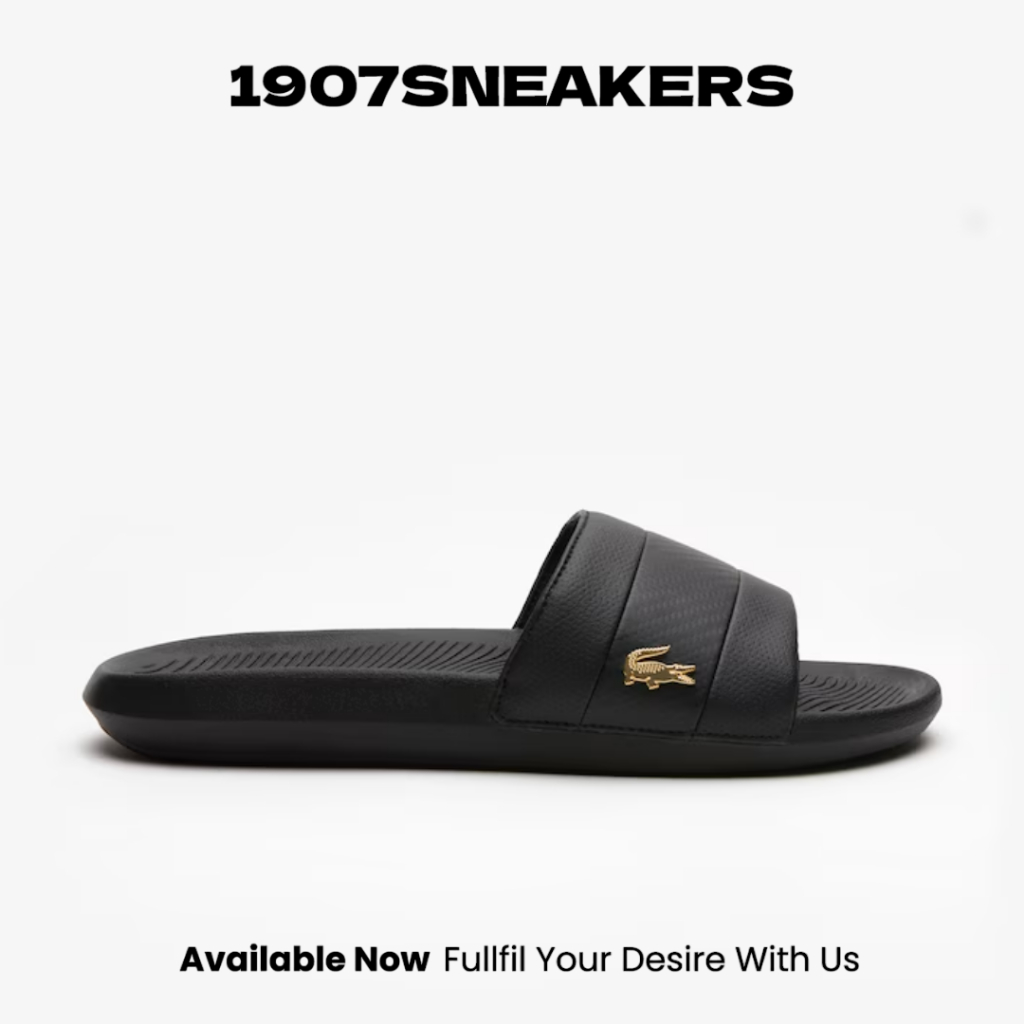 Sepatu Sendal Pria Lacoste Serve Slide Hybrid - Black LAC45CMA0089-02H