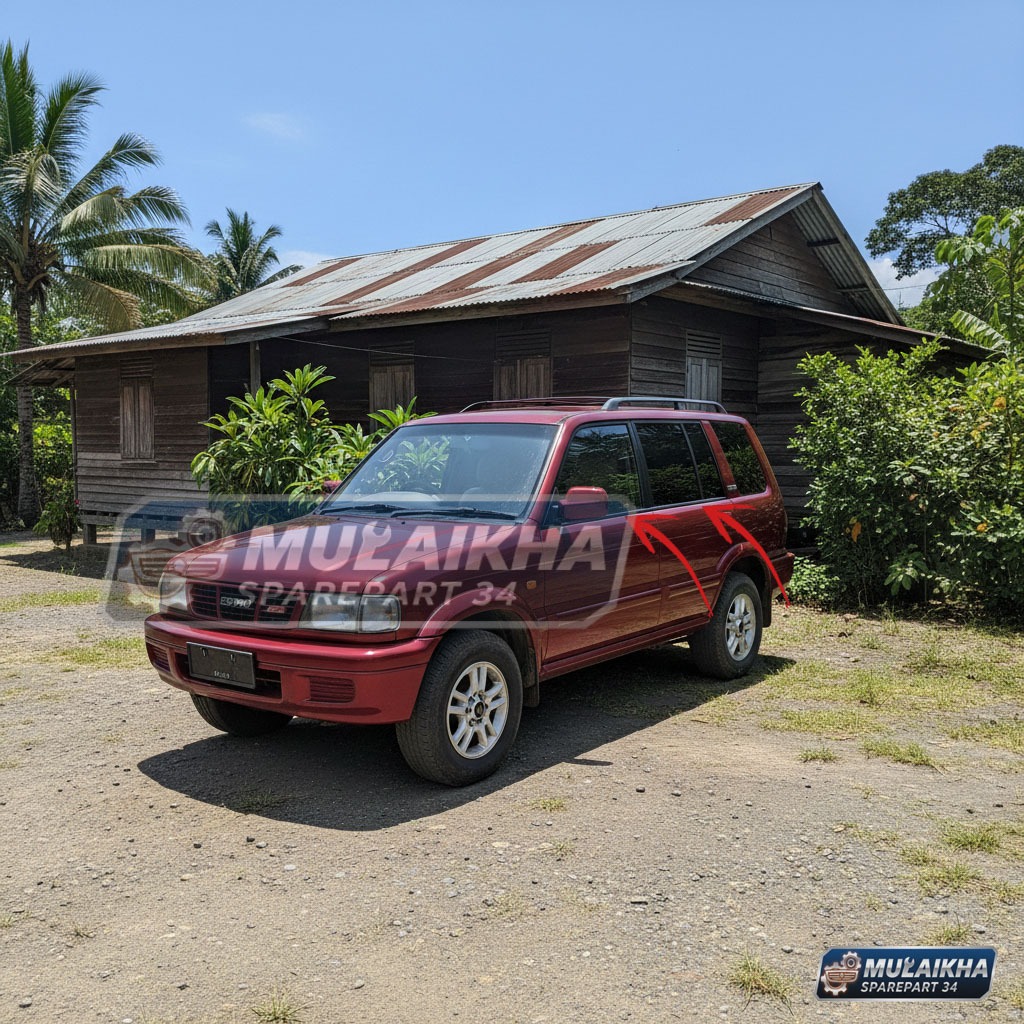 Karet Pelipit Kaca Luar ISUZU PANTHER TOURING/KAPSUL 1set 4pcs