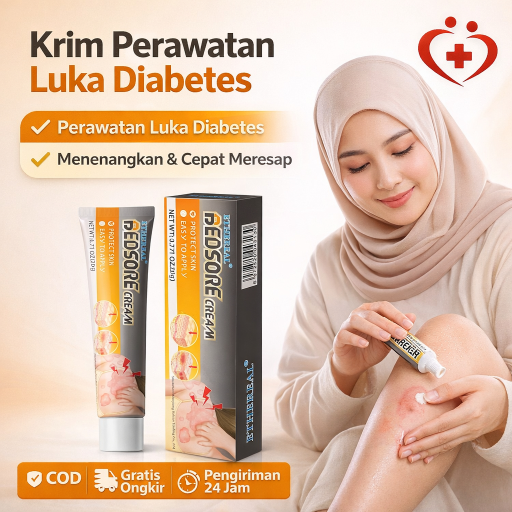 [Mempercepat Penyembuhan & Mengurangi Bekas Luka] Krim Terapi Luka Diabetes/Perawatan Dekubitus Lans