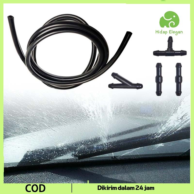 Selang Air Wiper Mobil 2m Dengan Nosel Selang Wiper Konektor Ganda Selang Air Wiper Mobil Universal