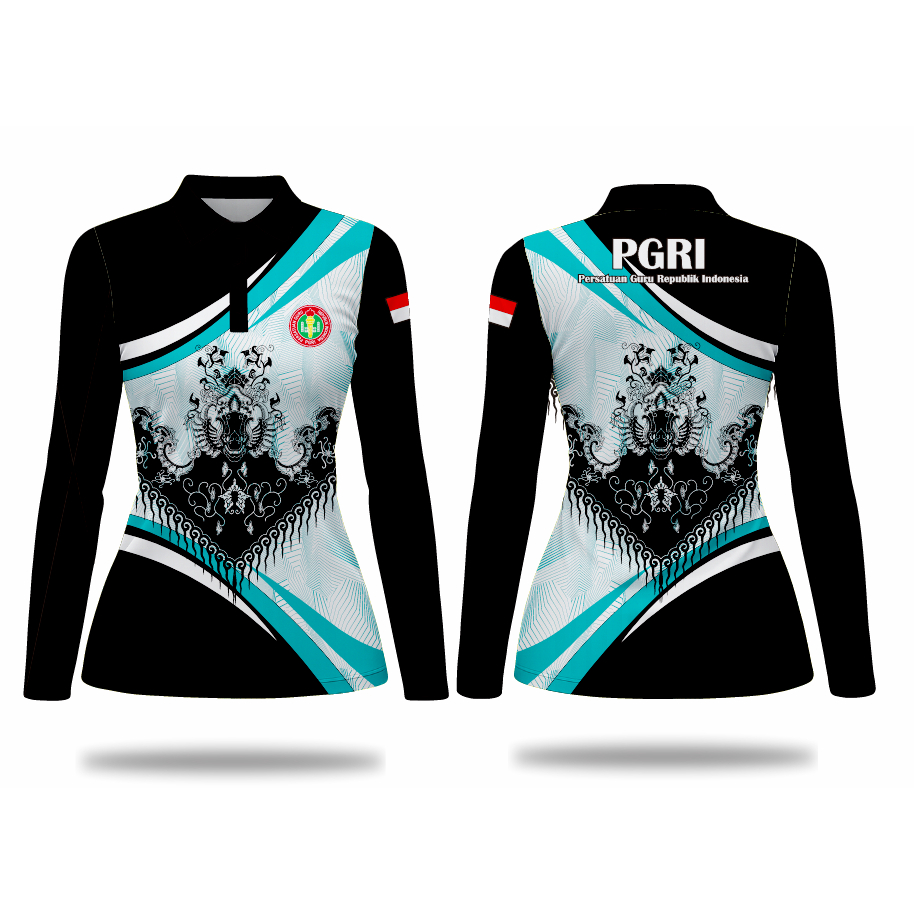 KAOS  POLO JERSEY PGRI WANITA LENGAN PANJANG
