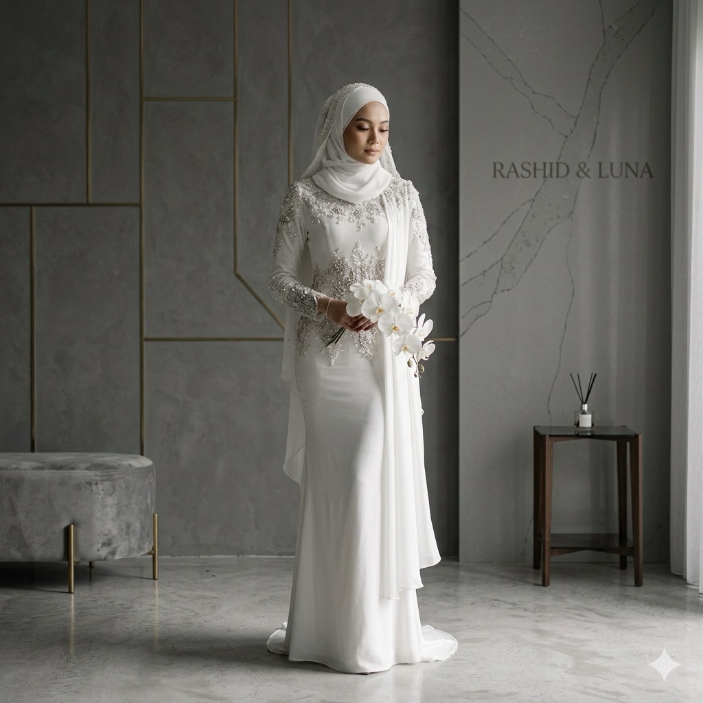 gaun pengantin malaysia melayu gaun akad gaun walimah wedding dress