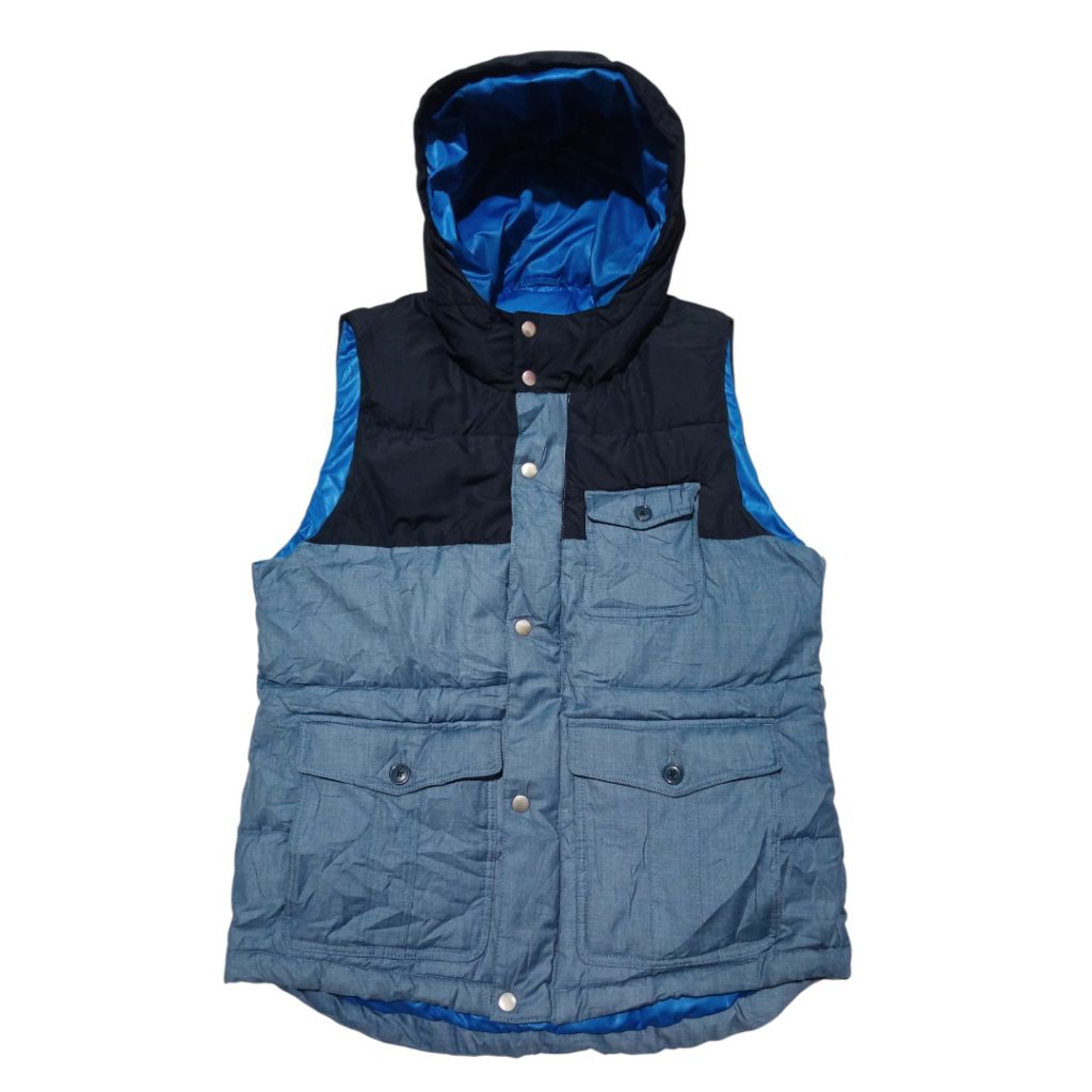 GU Canvas Puffer Outdoor Vest Jacket