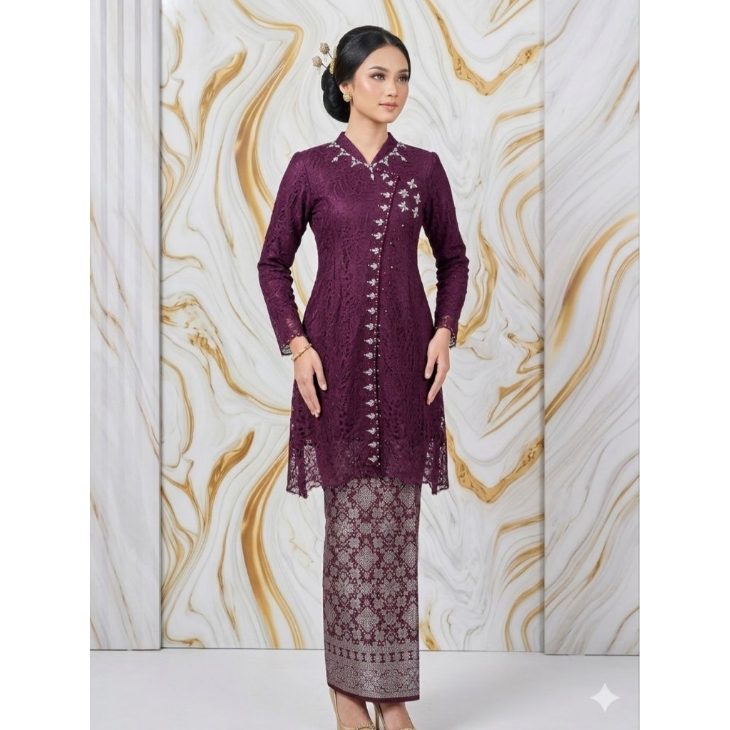 kebaya tunik set rok songket/kebaya/kebaya set