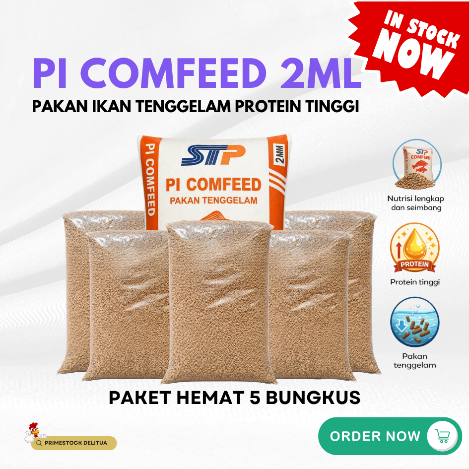 JAPFA PI Comfeed 2ML Paket Hemat 5 KG Pakan Ikan Tenggelam 5 Bungkus x 1 KG Repack