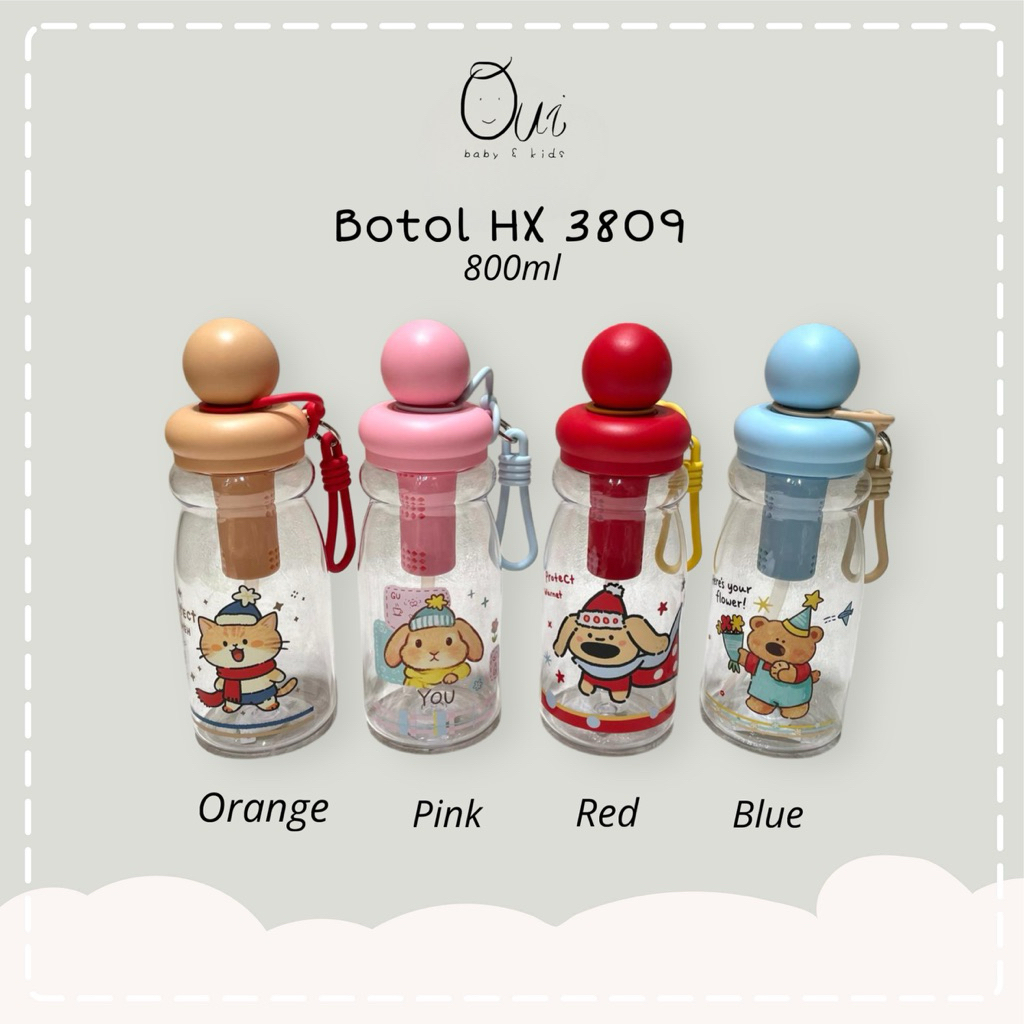 Botol minum anak/dewasa sedotan 800ml hx 3809