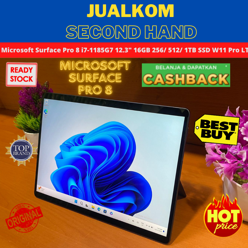 Laptop Touchscreen Laptop 2 in 1 Laptop Second Microsoft Surface Pro X 9 8 7+ Original Grade A