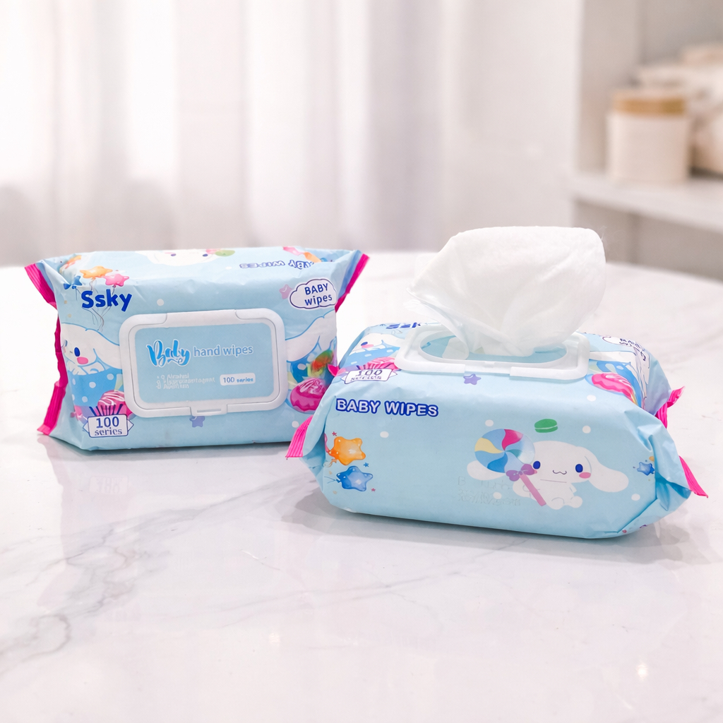 TISU SEGAR 2PCS Tissue Basah Jumbo Isi 100Sheet Dengan Penutup Flip Top Bahan Lembut & Aman untuk Ku