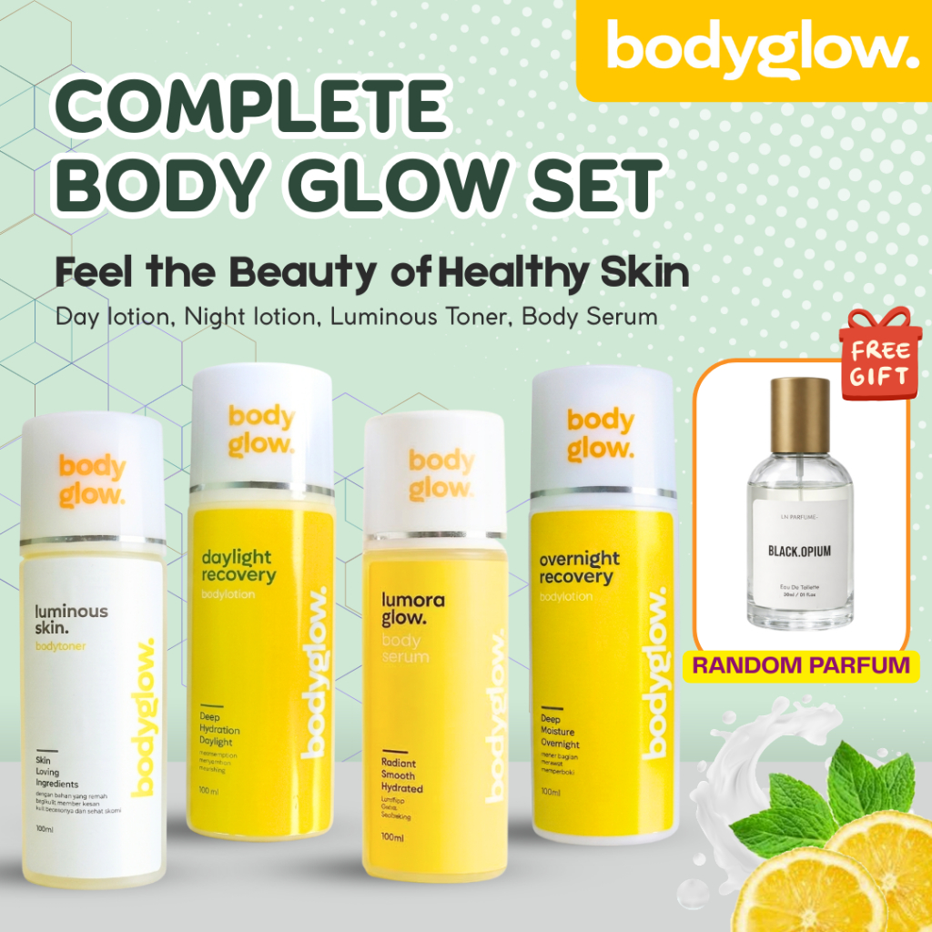 Lotion Super Dosting Lotion Siang Malam + Toner + Serum Isi 4 Botol Body Glow Dosting Lotion Pemutih