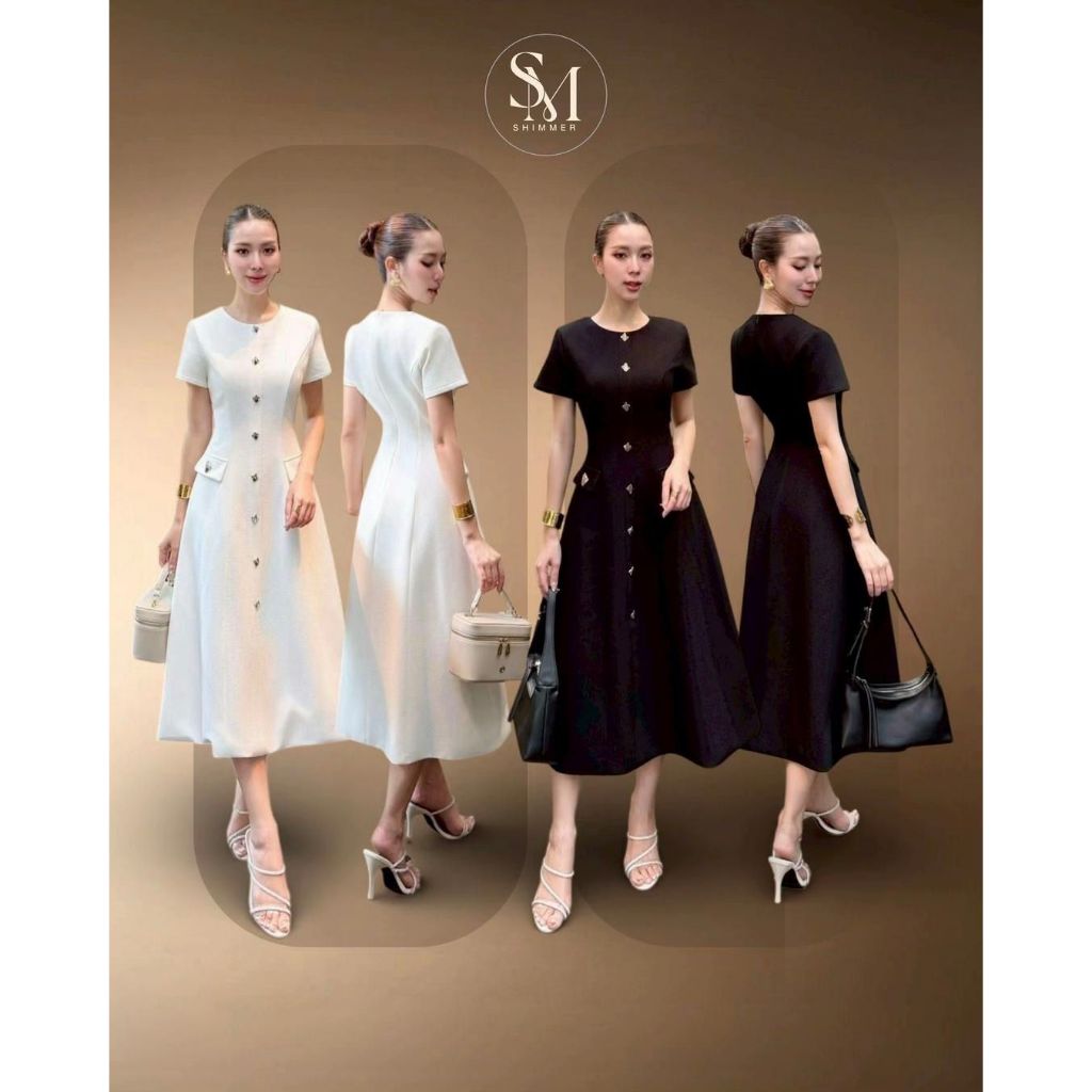 MOLI - DRESS MIDI PREMIUM - IMPORT BANGKOK - ORIGINAL SHIMMER BANGKOK