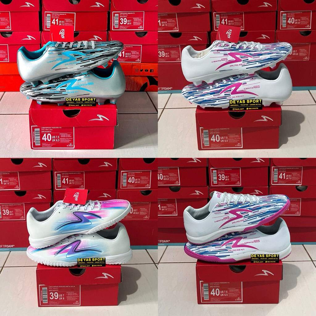 Specs Lightspeed Reborn Meta XR FG IN - White Magnifico | Specs Lightspeed Reborn FG IN - Silver Bla