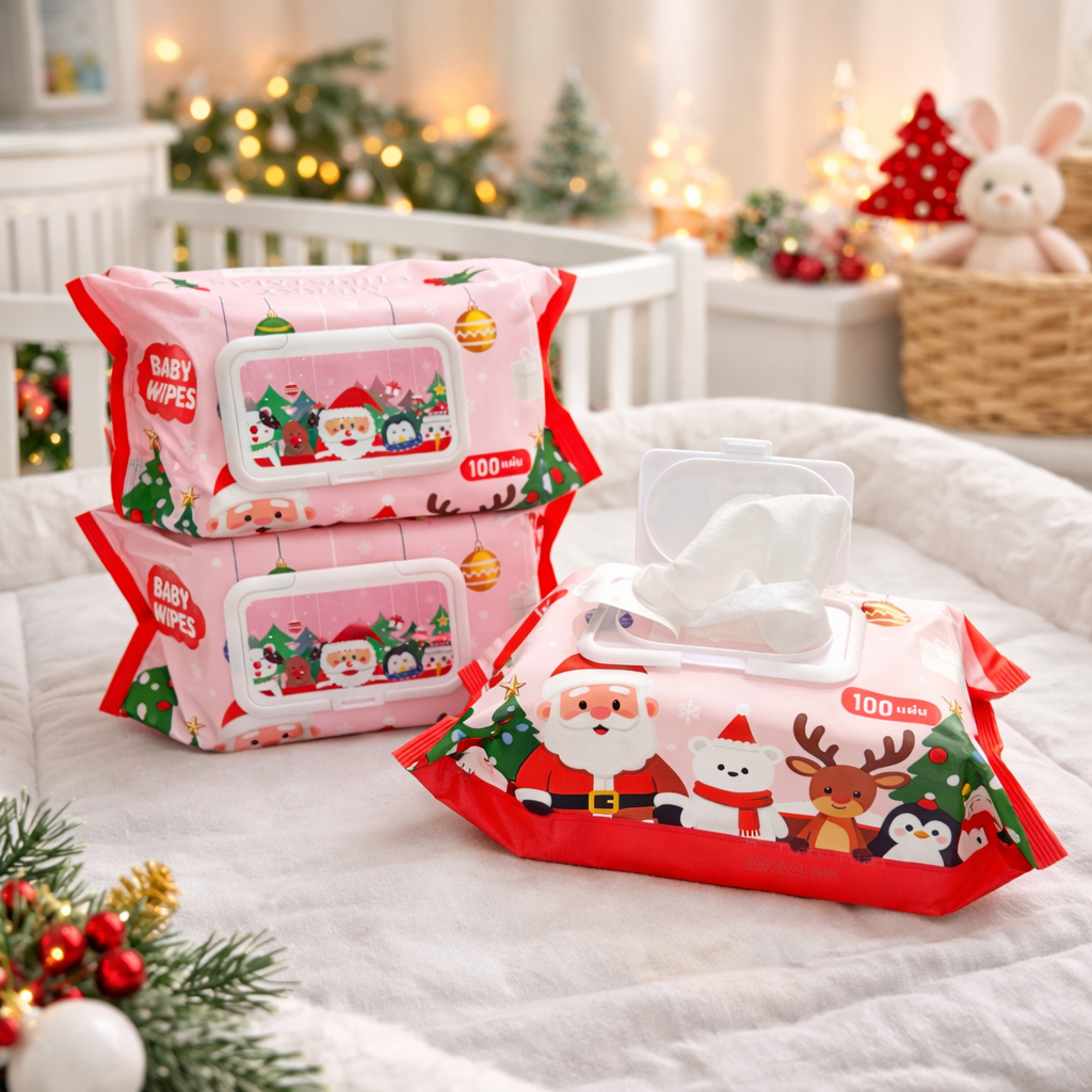 TISU SEGAR 3PCS Tissue Basah Jumbo Isi 100Sheet Dengan Penutup Flip Top Bahan Lembut & Aman untuk Ku