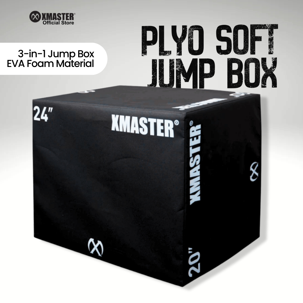 XMASTER  Plyo Jump Box 3 in 1 Plyometric Soft EVA Foam Anti-Slip Home Gym HIIT CrossFit Fitness