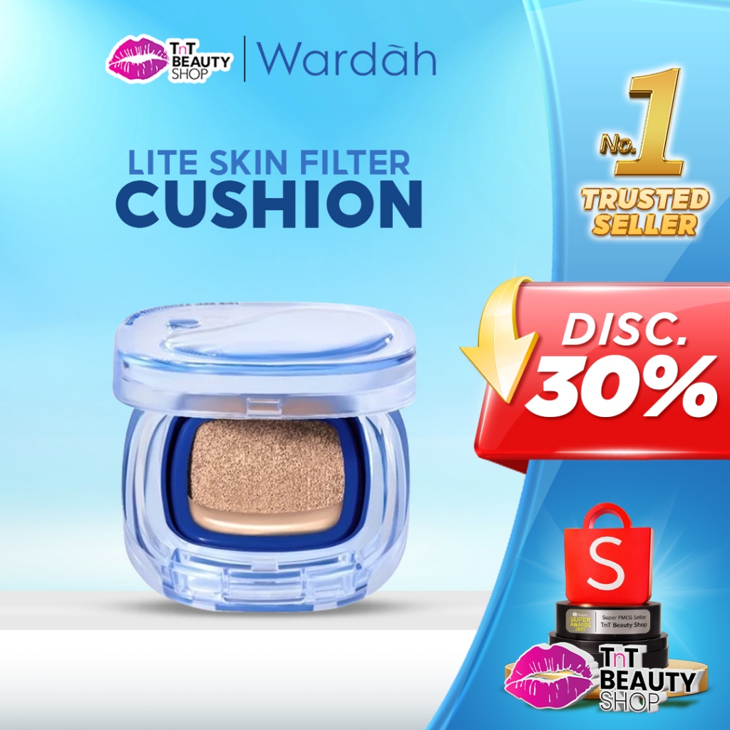 Wardah Lite Skin Filter Cushion 11g Make Up Ringan Tahan 8 Jam Instant Fresh Look | TnT Beauty Shop