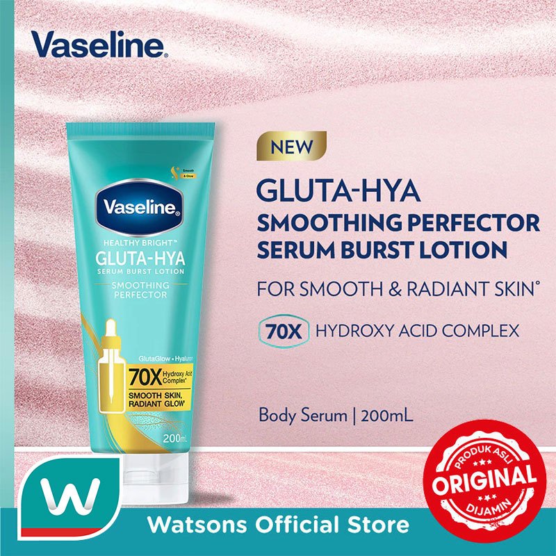 NEW PRODUK VASELINE GLUTA-HYA BODY SERUM SMOOTHING PERFECTOR 200ML ICONIC GIRL