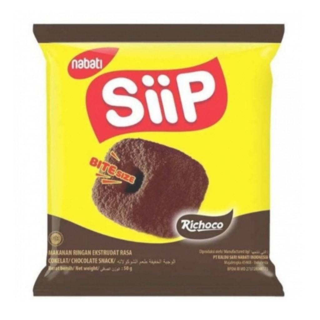 Nabati Siip Bites Snack 50gr / Richoco Cokelat / Roasted Corn / Richeese Keju