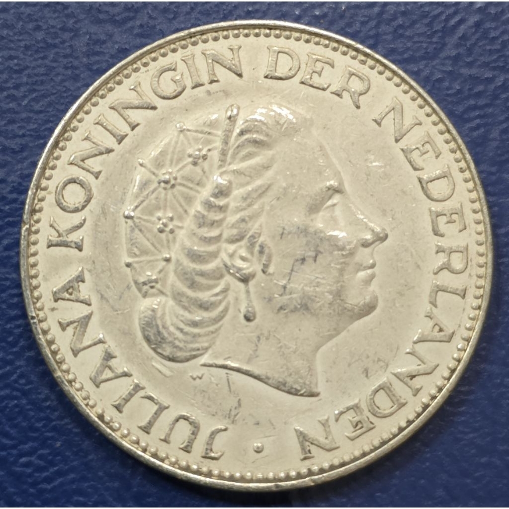 Koin Perak 2½ Gulden 1960 Juliana