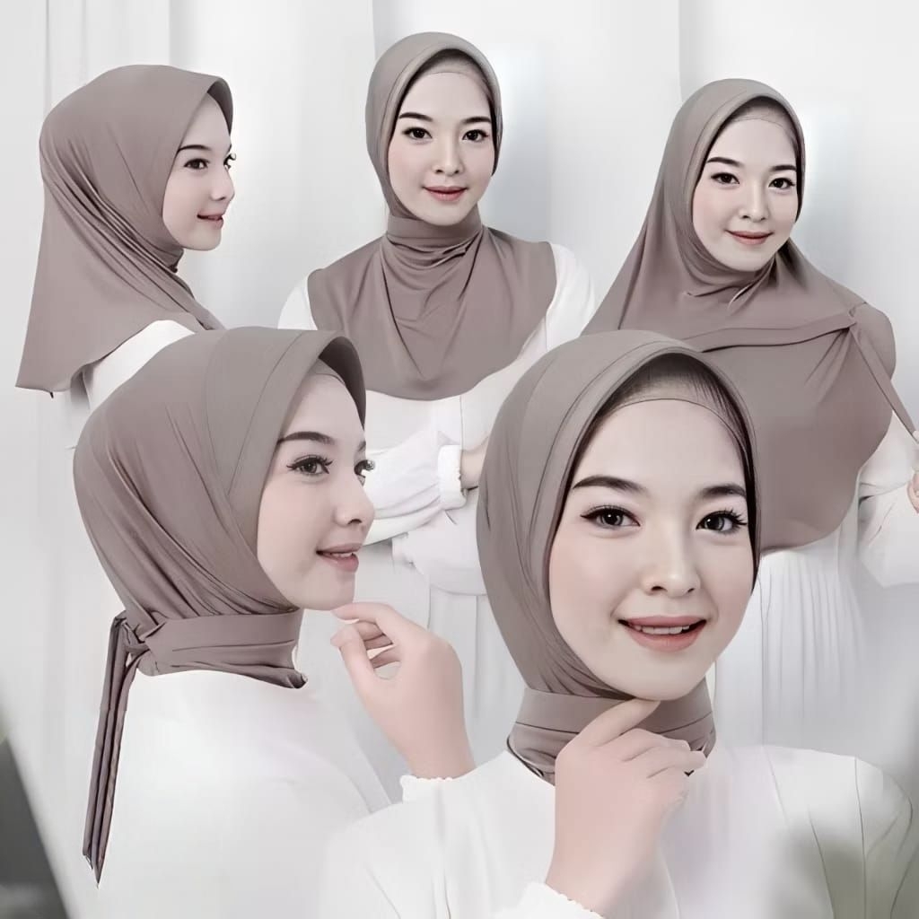 Jilbab Dinas Polwan Perawat PNS Bahan Spandek Premium Pet Tebal Anti Tembem