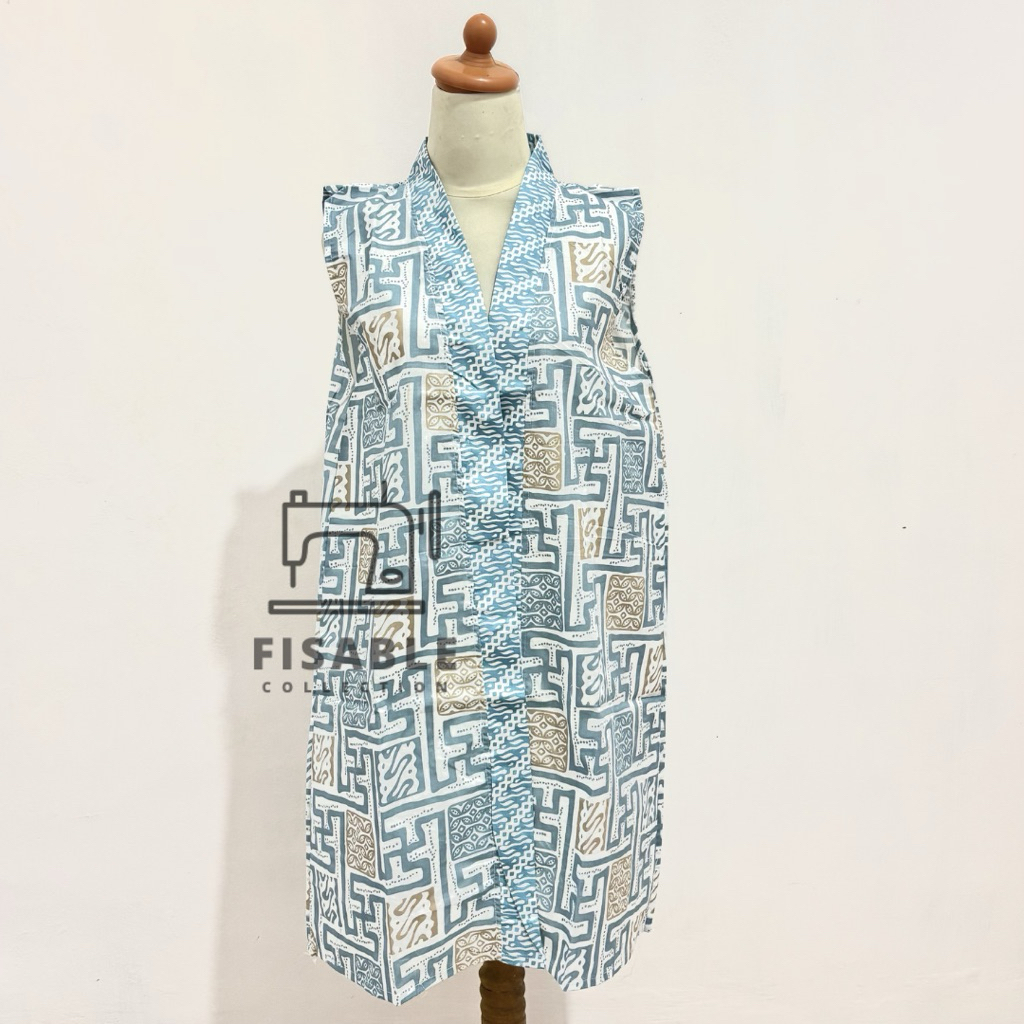 Outer Batik Premium Cardigan Batik Tanpa Lengan Outer Dewasa