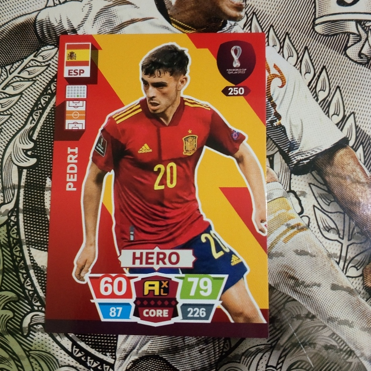 Kartu Bola Pedri Spain 2022 Panini Adrenalyn XL World Cup Qatar Card