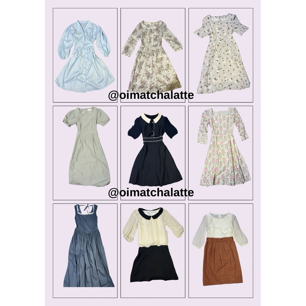 preluv dress vintage/floral/korea