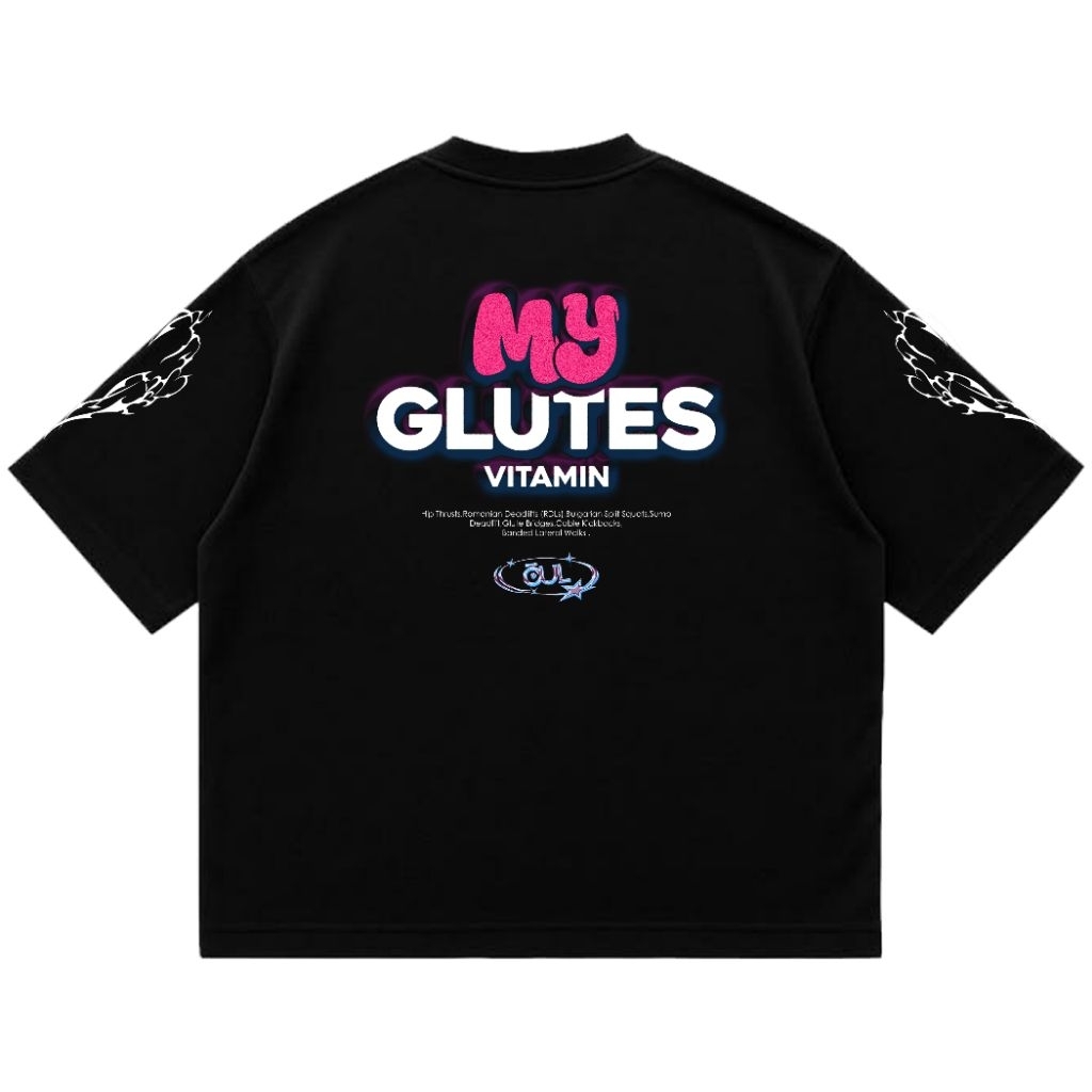 OUL FIT BOXY CUT GLUTES VITAMIN UNISEX , BAJU BOXY , BOXY CUT , STREETWEAR , BAJU STREETWEAR , KAOS 