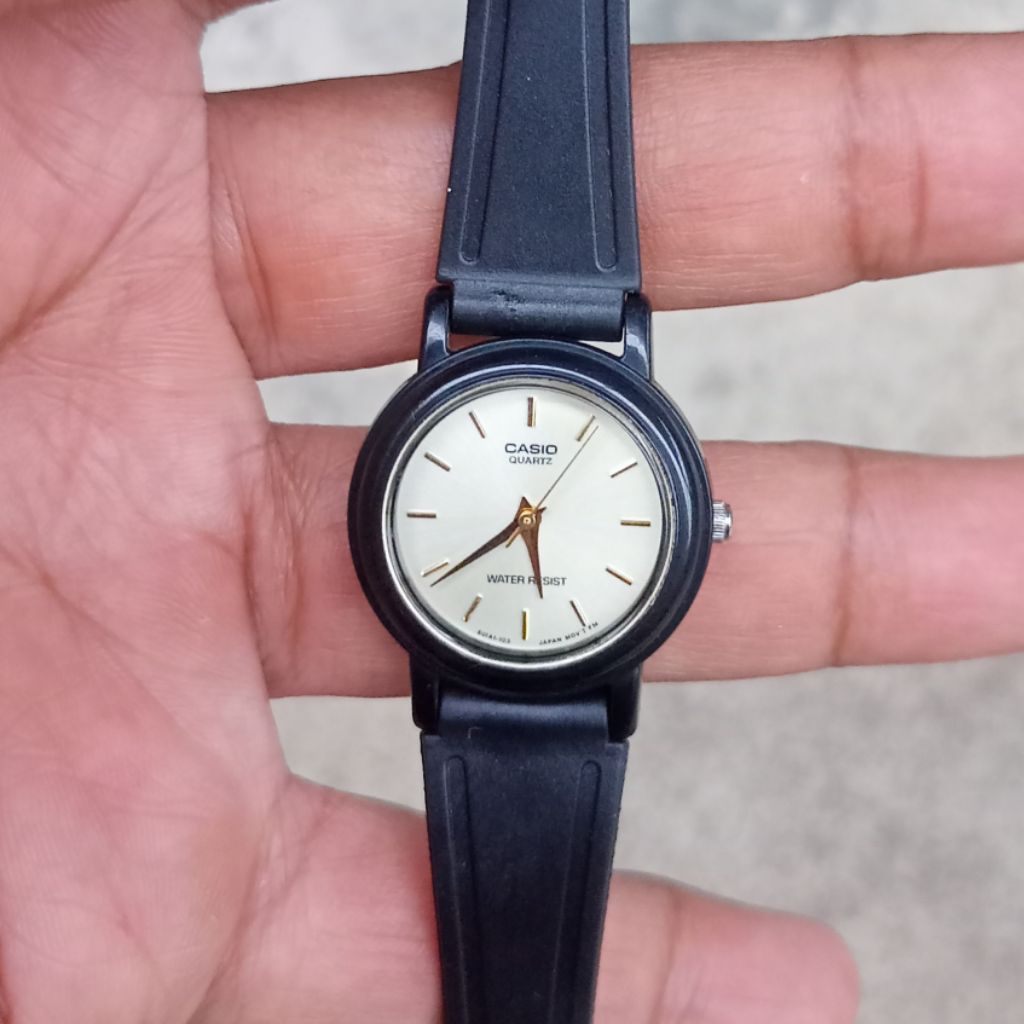 Jam Tangan Casio LQ 139 Original Wanita Dial Yellow Preloved Second Bekas