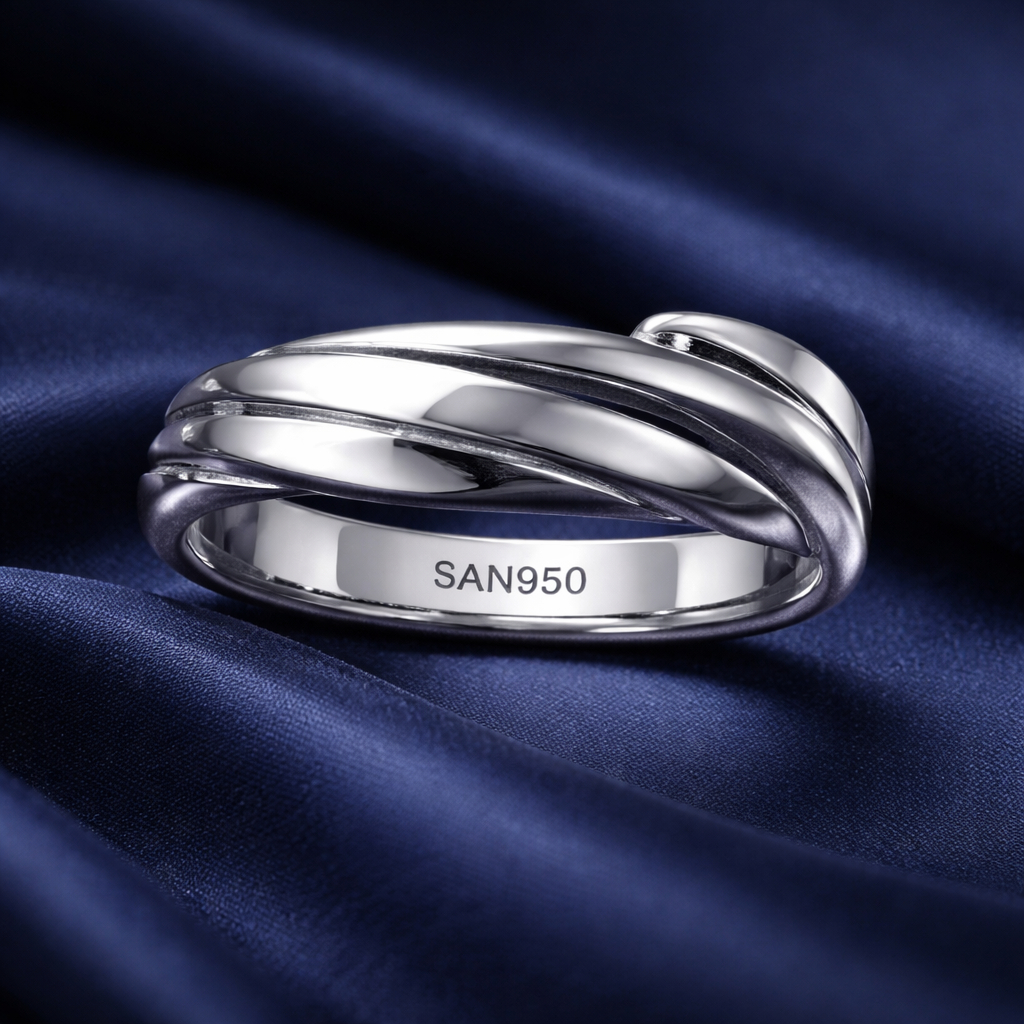 Cincin Custom Handmade SAN950 P39 - Ring Pria Perak 950 Premium | Free Ukir Nama