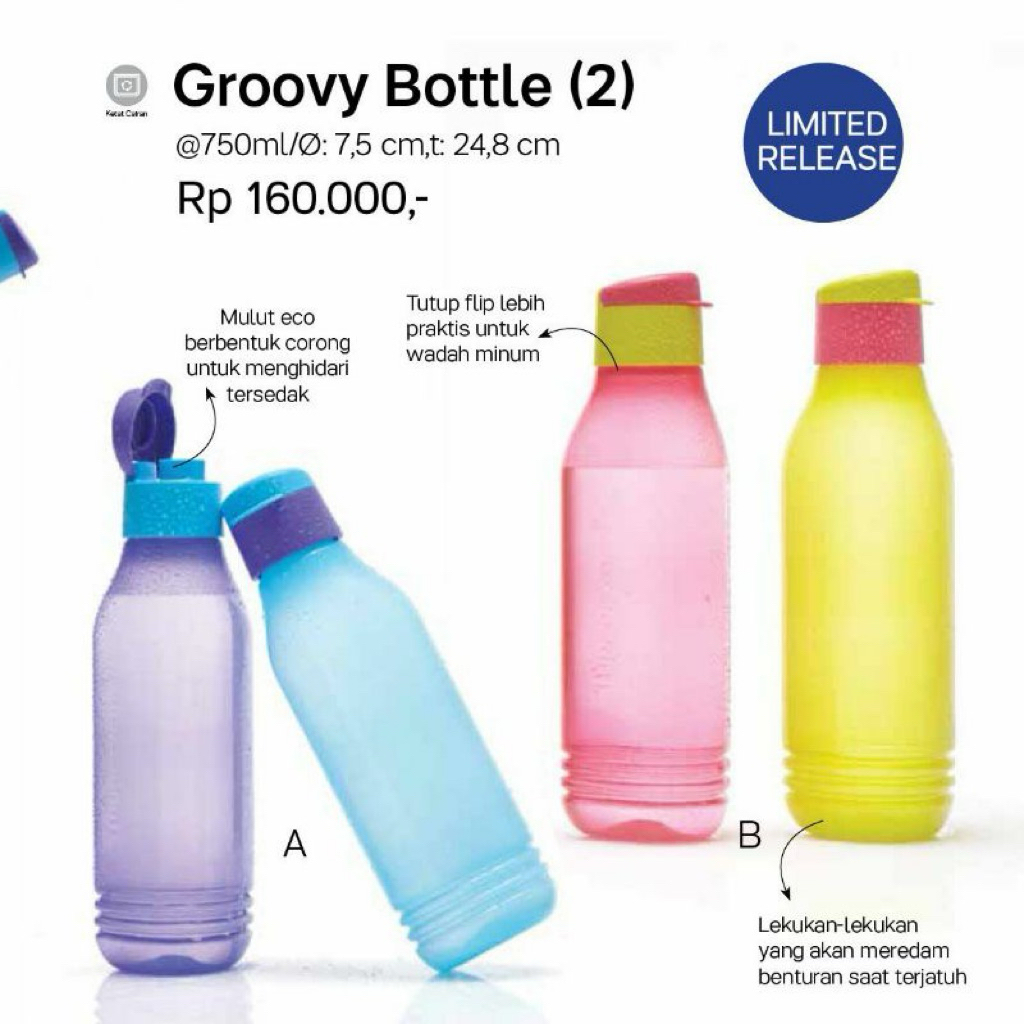 Groovy Bottle Tupperware 750ml