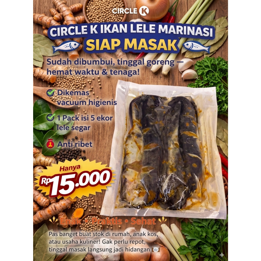 Ikan Lele Marinasi Frozen Food / Ikan Lele Bumbu Kuning Siap Goreng - Isi 5 Ekor Kemasan Vakum