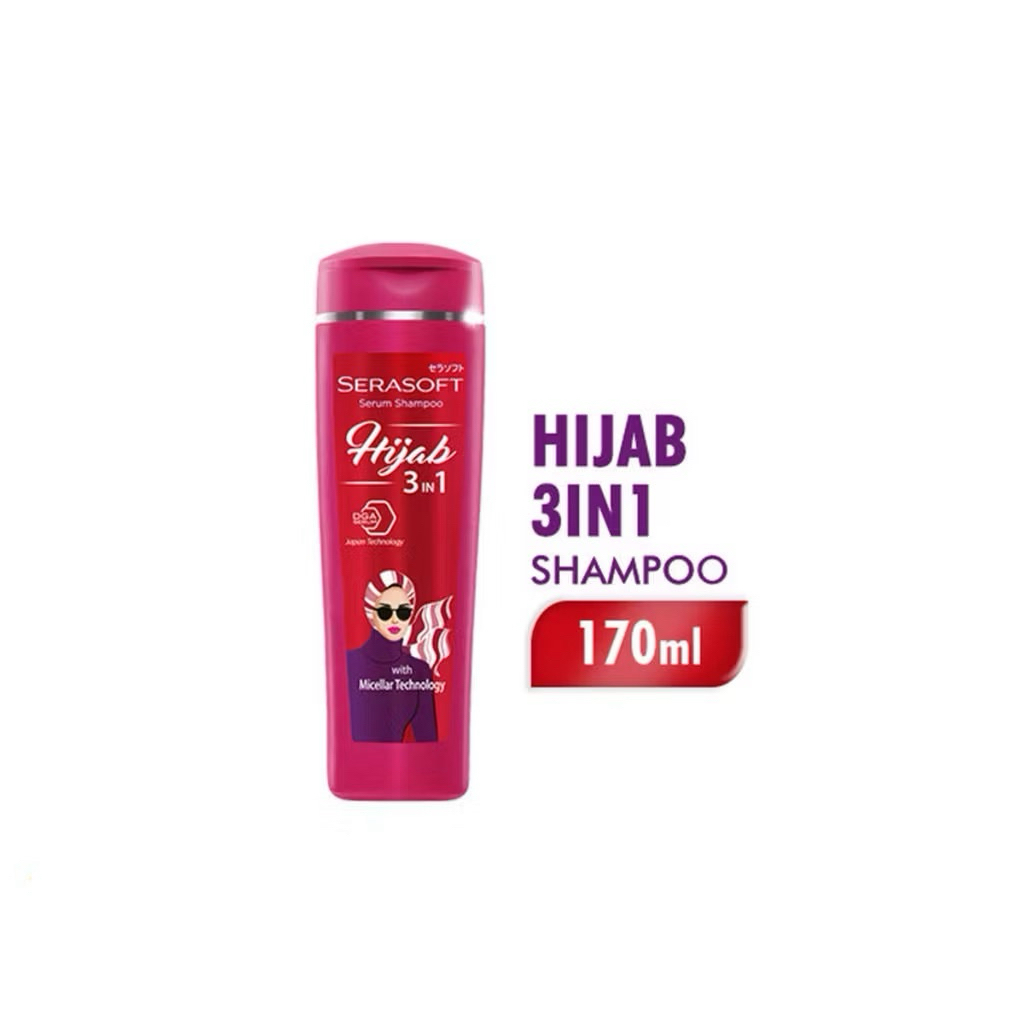 Shampoo Serasoft 170ml - Nutrisi Rambut, Kurangi Ketombe, Perawatan Rambut Rontok