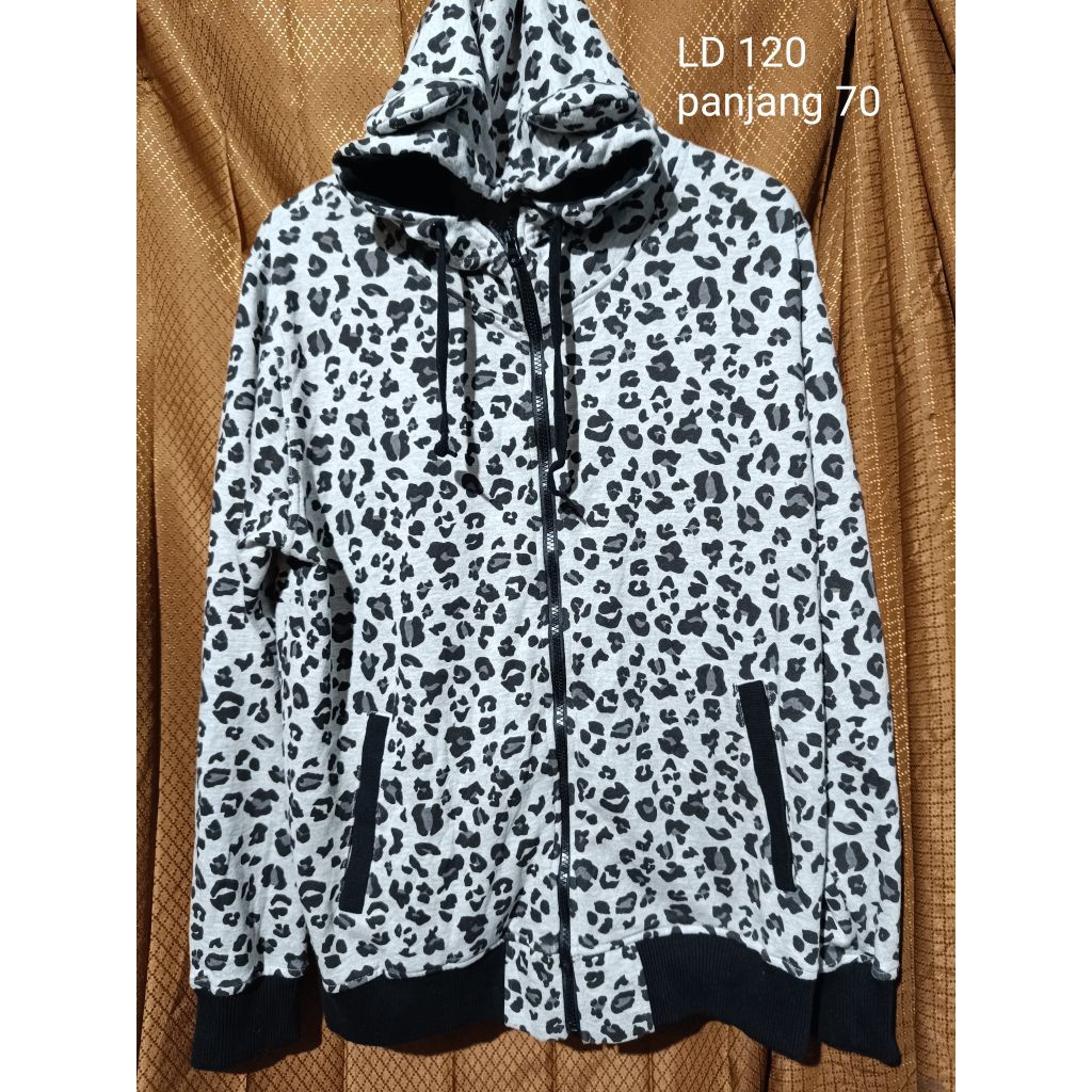 jaket hoodie abu motif leopard jaket hoodie hitam abu jaket winter motif leopard abu jaket hoodie zi