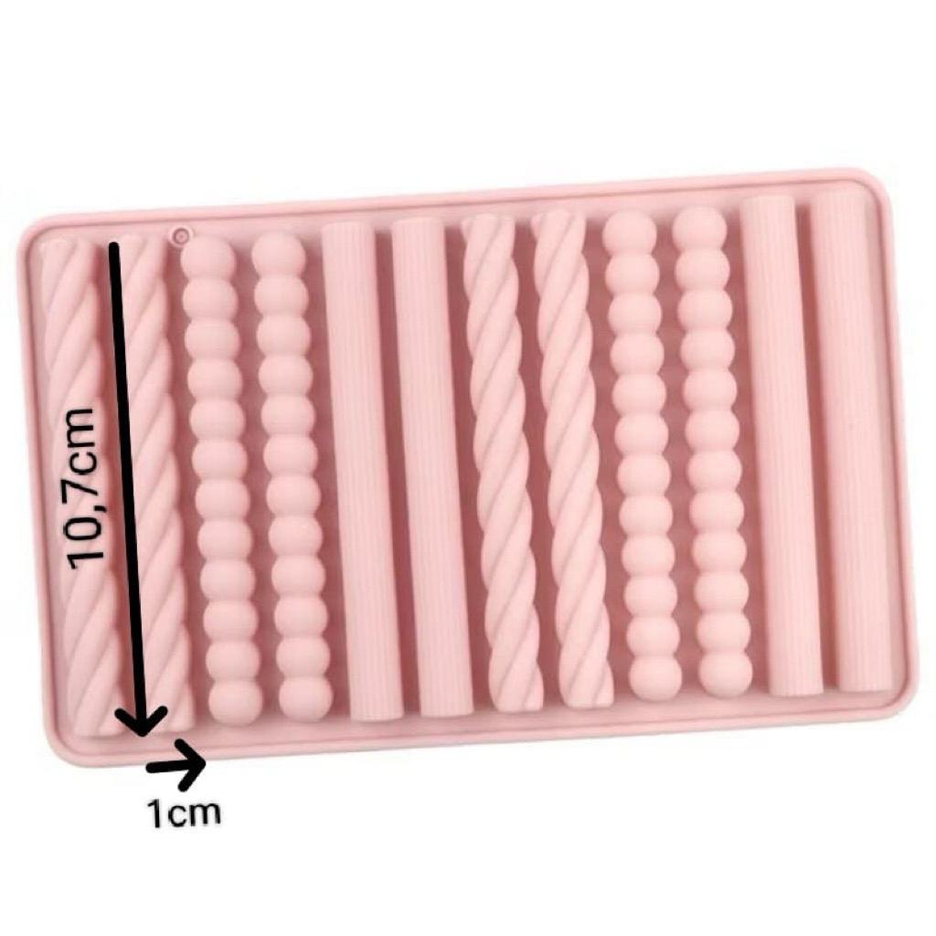 Silikon  mutiara /  cetakan silikon pearl twist kepang / silicon mold border stik stick
