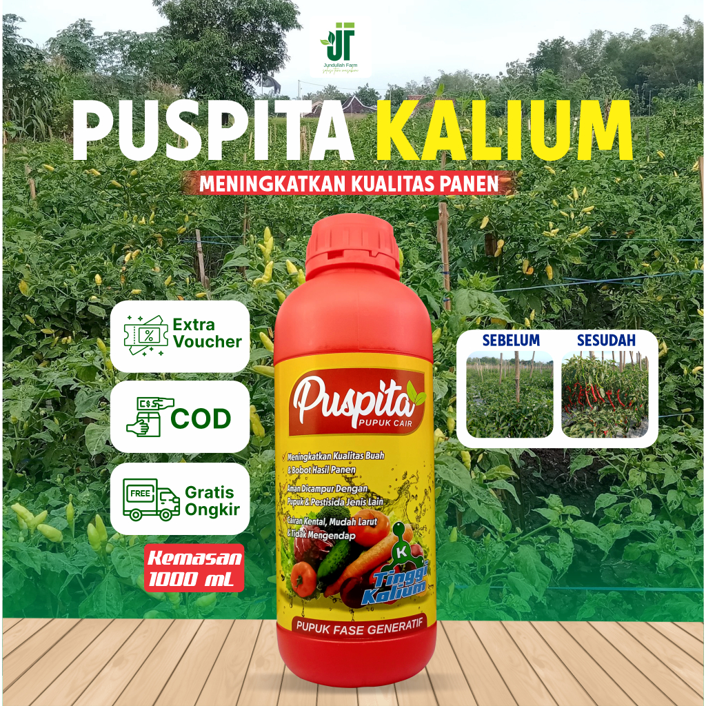 [ORIGINAL] PUSPITA KALIUM 1 LITER - Pupuk Booster Pelebat Buah mengandung Kalium Phospat Zinc Boron 