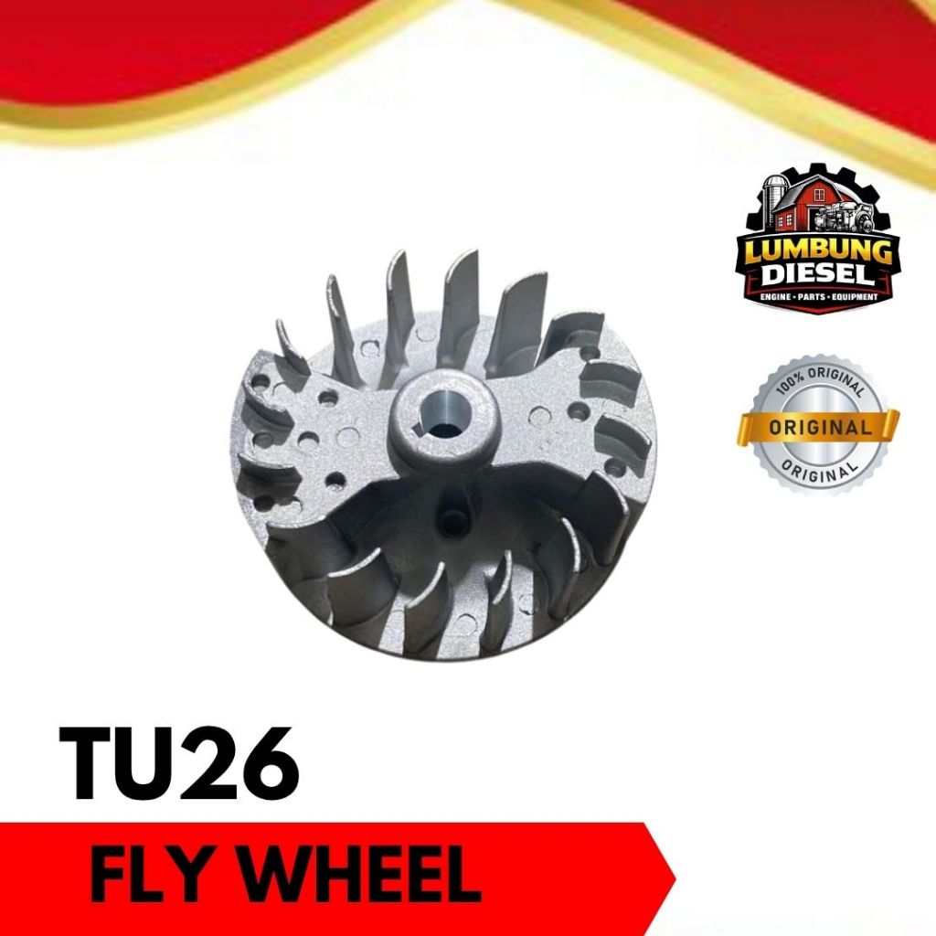 Flywheel TU26 Original / Roda Gila Mesin Diesel / Magnet Flywheel TU26 / Kipas Mesin Diesel Pendingi