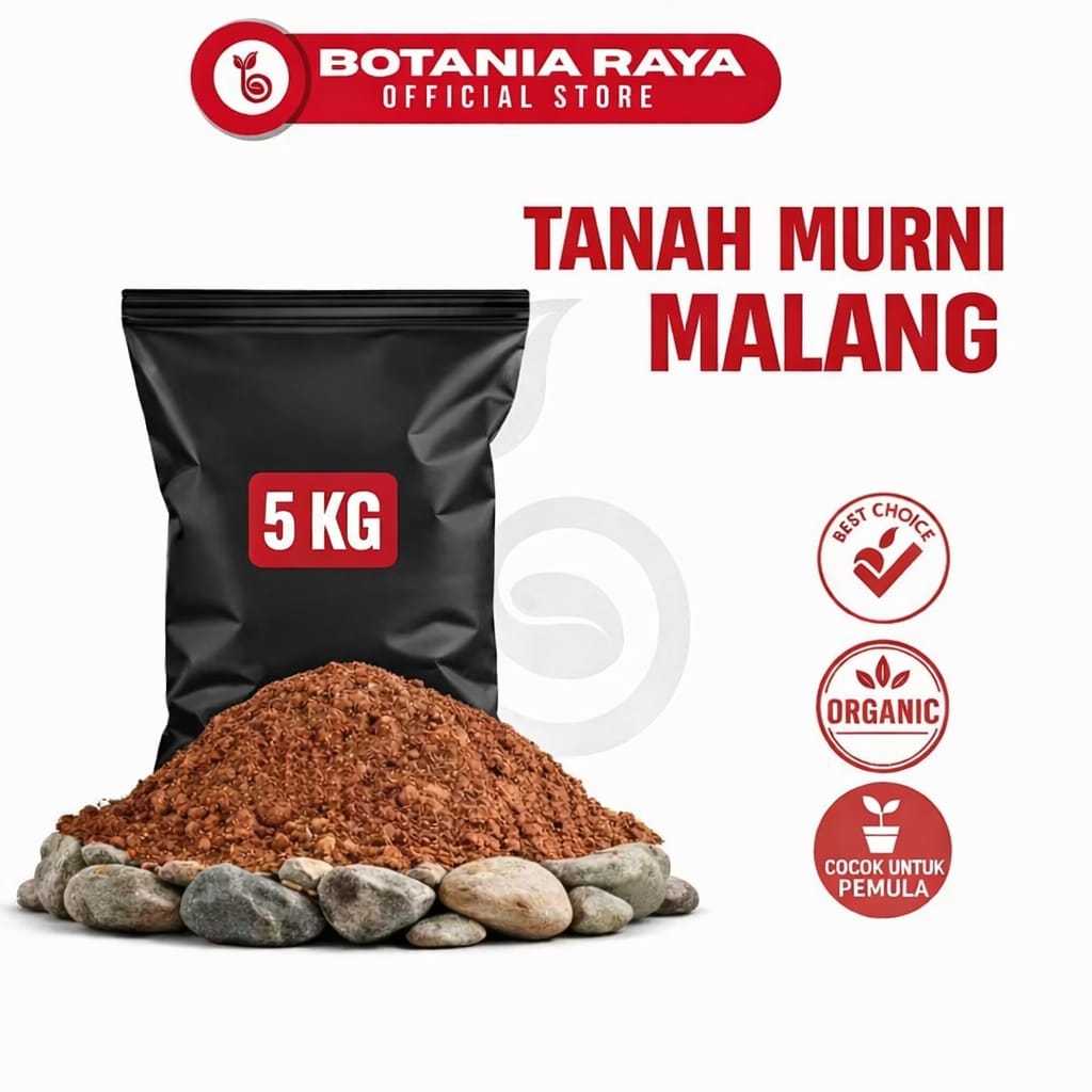 BOTANIA RAYA Tanah Subur Malang 1 Karung 5 Kg Netto / Tanah Murni Lereng Semeru Berpasir Gembur