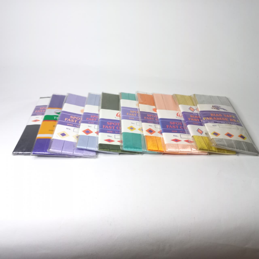 Spot Bias Satin Fast Colour | Bisban Satin | Pinggiran Kain